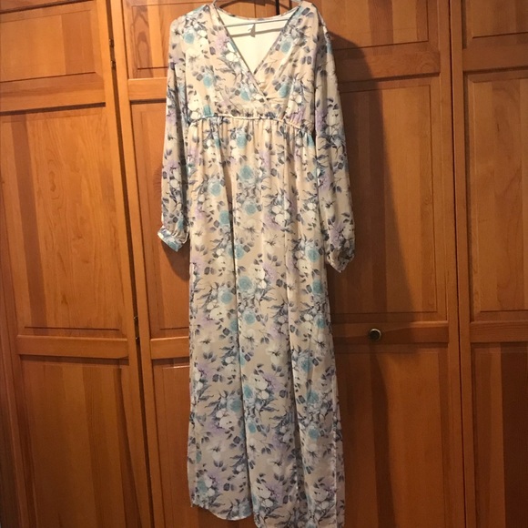 Pinkblush Dresses & Skirts - Pink Blush Maternity Floral Chiffon Maxi Dress